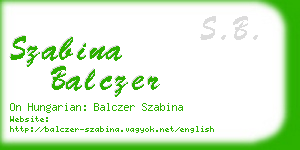 szabina balczer business card